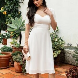 Baltic Born Colette Sweetheart Midi Dress | White Size MM